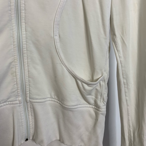 Lululemon white scuba hooded zip up jacket - Picture 4 of 8